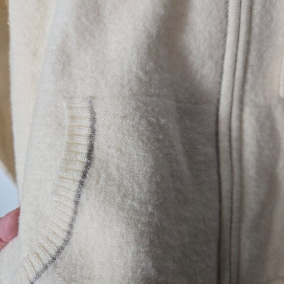 Smartwool Women's Size S Merino Wool Hooded Full-Zip Sweater Light Yellow Cream - Picture 4 of 12